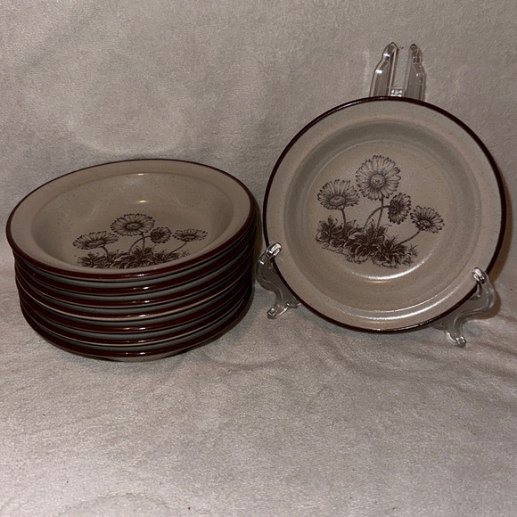 Noritake Dining Vtg Noritake Stoneware Desert Flowers Berry Bowls